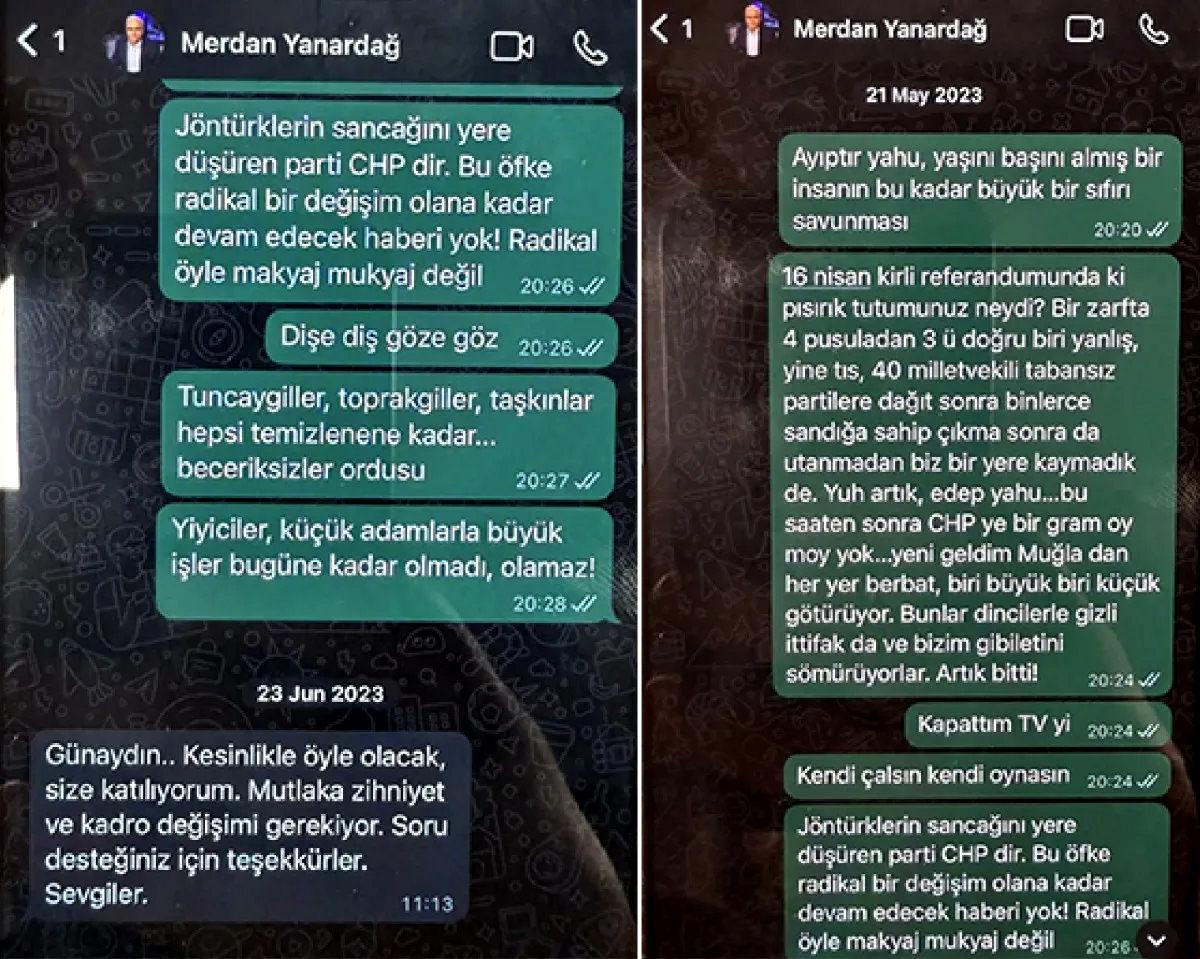 Mesajlar Ortaya Çıktı