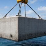 6 tonluk beton bloklari tek tek denizin dibine birakiyorlar T5jFdJsc