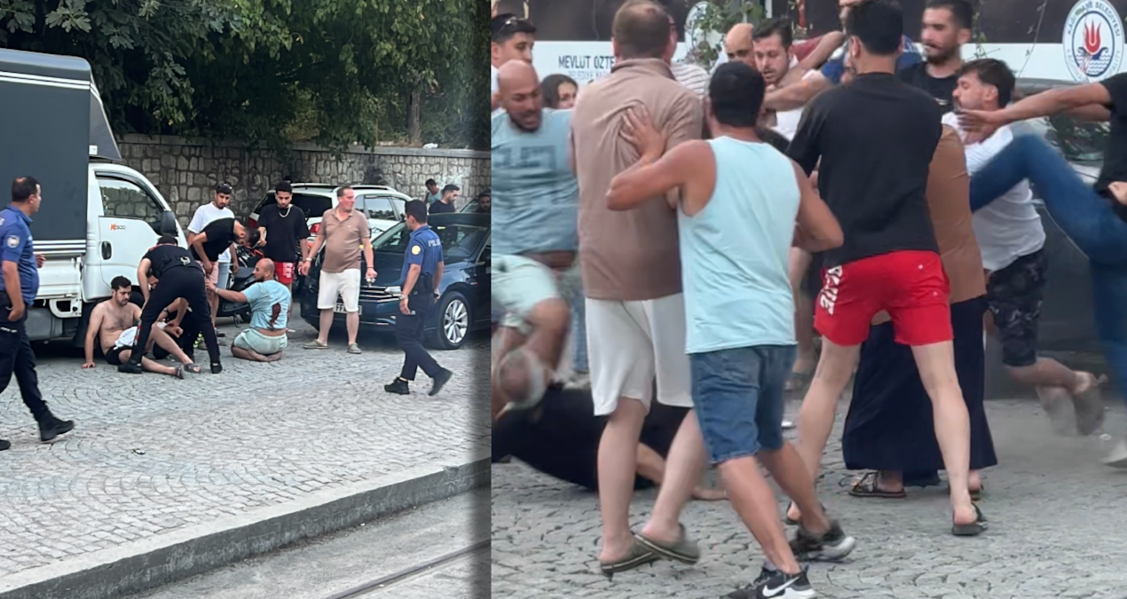 Trafikte yol verme dehseti 4 kisi bicaklandi mahalle ortasinda silahlar cekildi XP4ciGcG